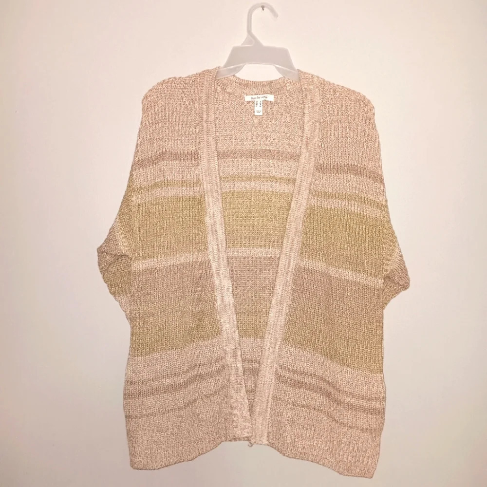 Peace love world women's open cardigan sweater size S 100% cotton